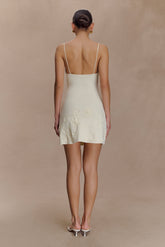 Brullo Embroidery Knit Mini Dress - Ivory
